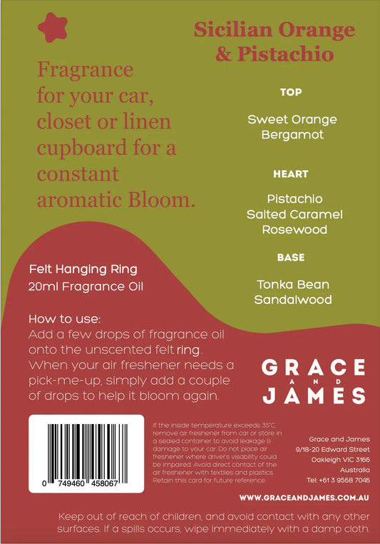 Sicilian Orange and Pistachio Air Freshener