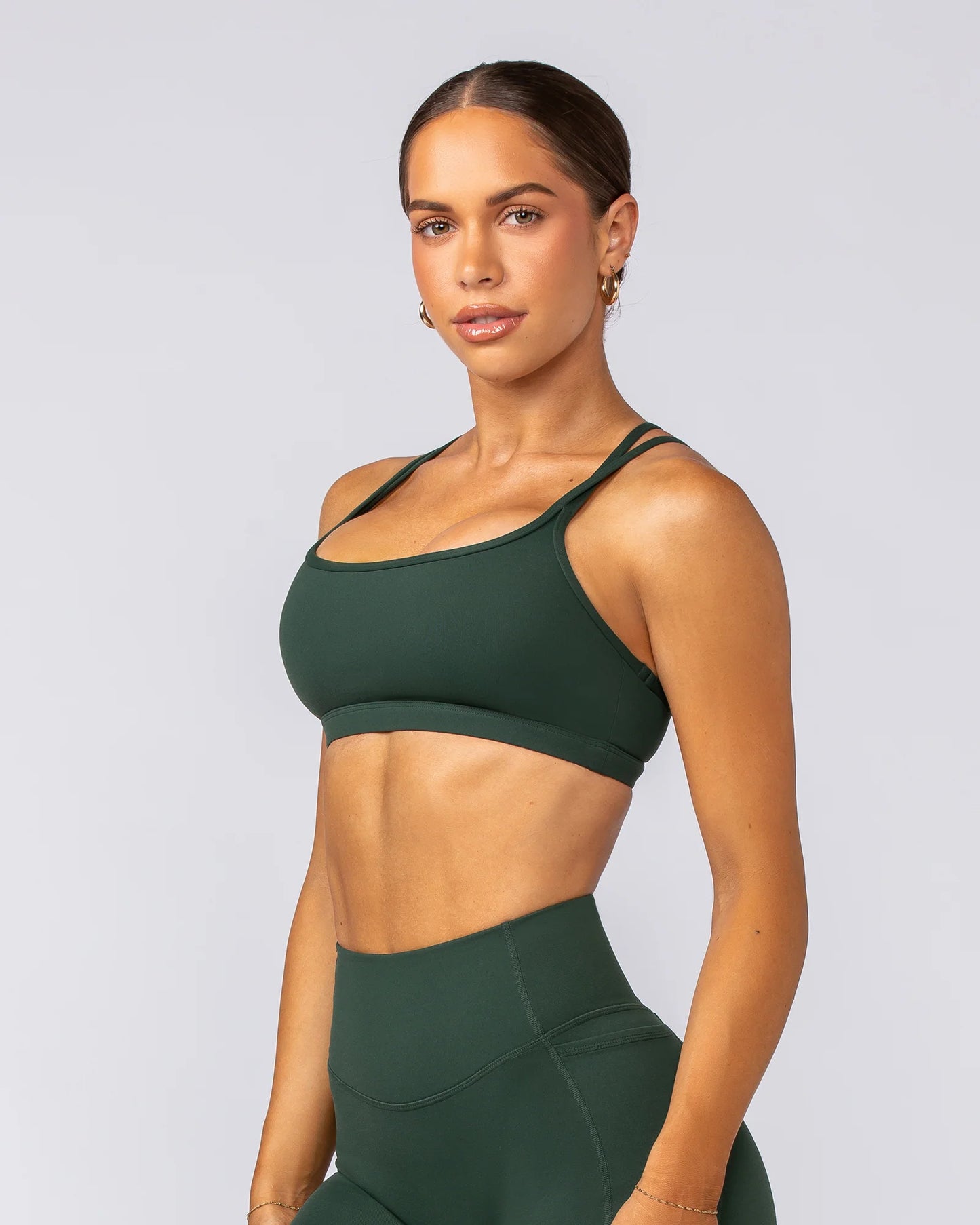 Forest Green Pace It Bra