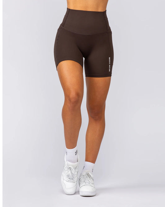 Unrivalled Cocoa Pocket Shorts