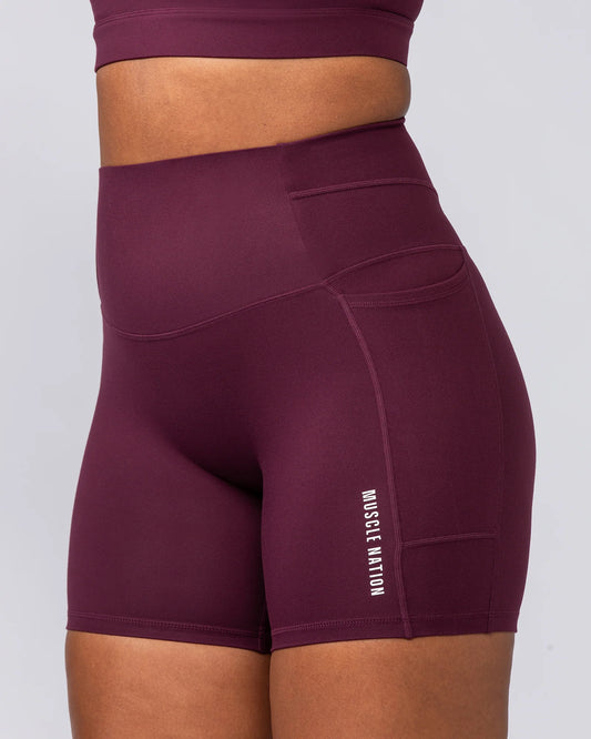 Unrivalled Sangria Pocket Shorts